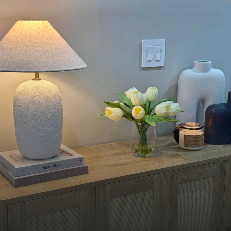 Luna Ceramic Table Lamp with Cone Shade