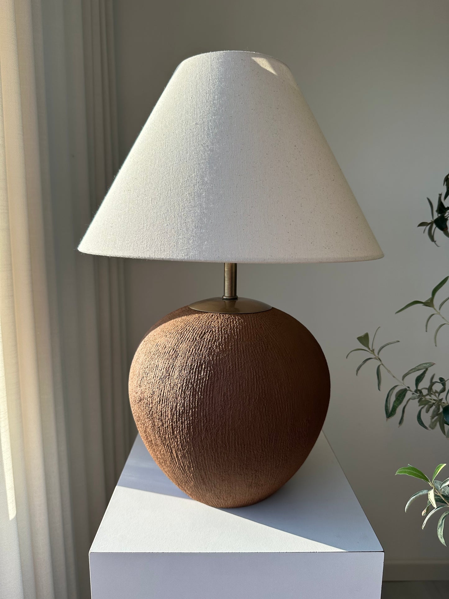 Utopia Unglazed Textured Ceramic Table Lamp