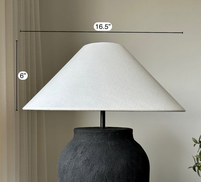 Japandi Cone Linen Lampshade
