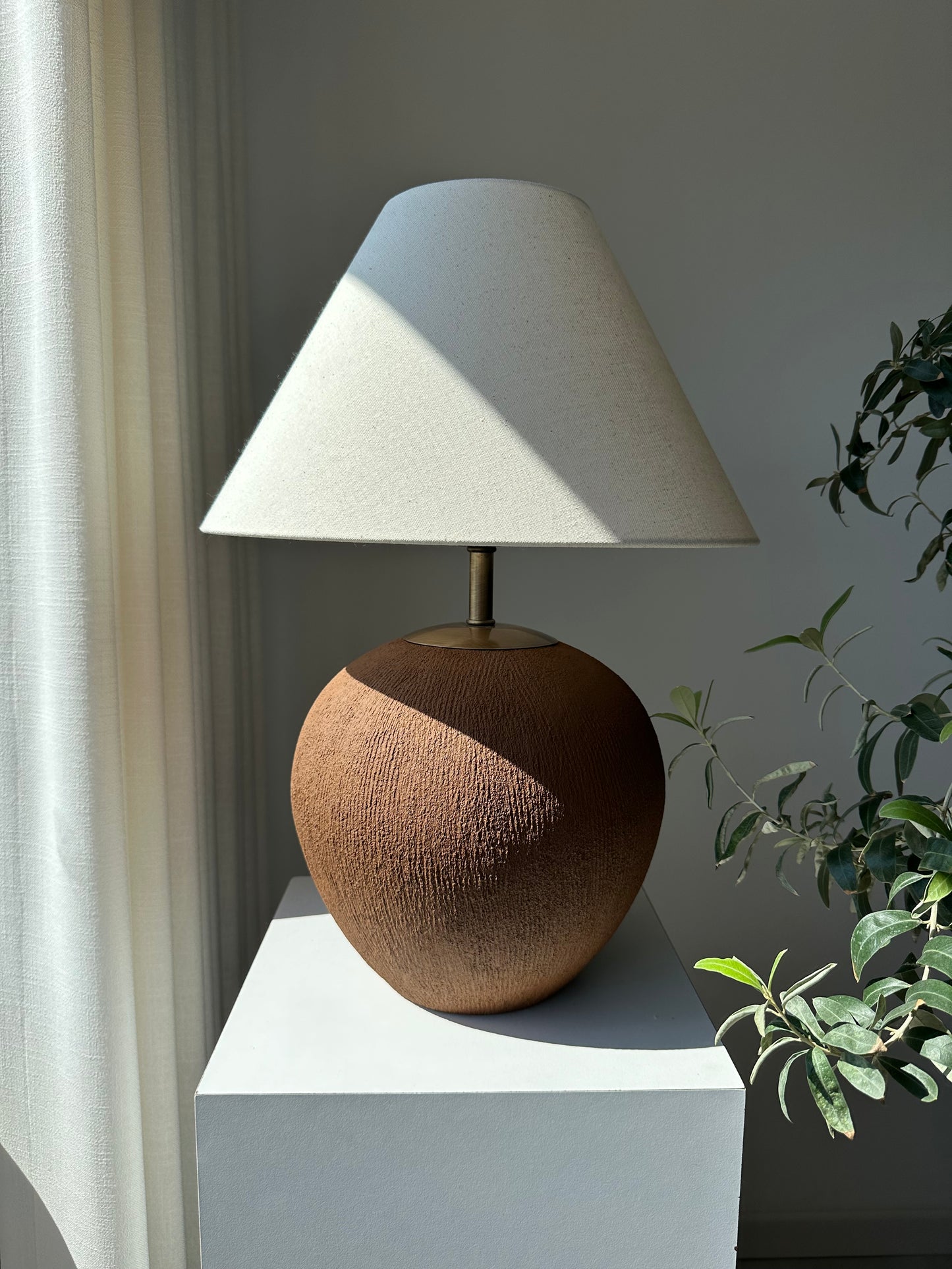 Utopia Unglazed Textured Ceramic Table Lamp