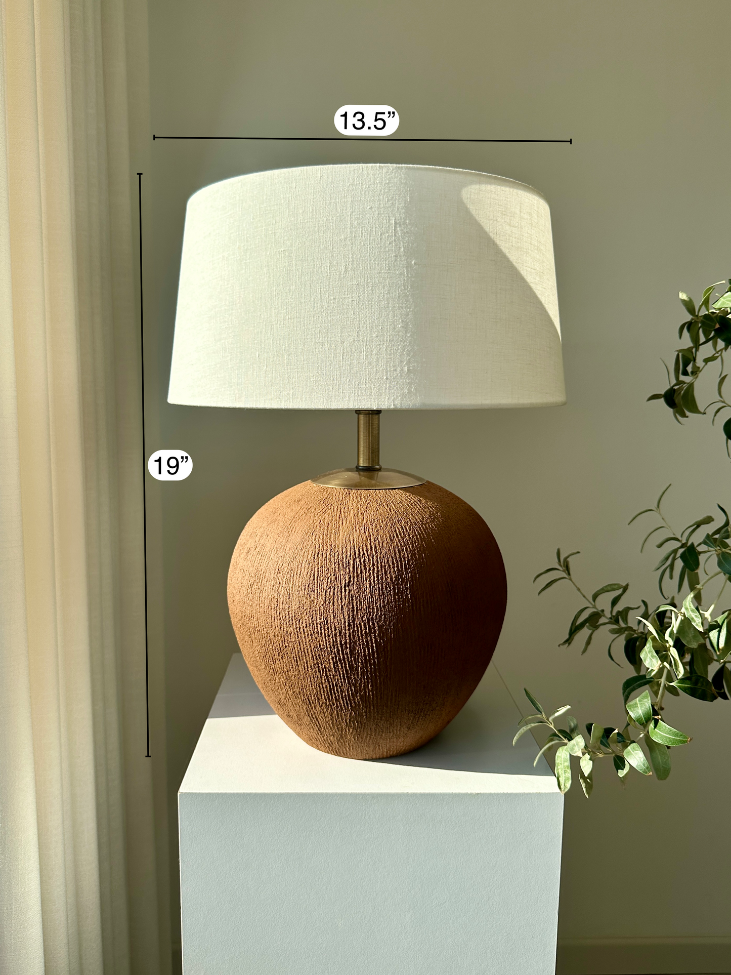 Utopia Unglazed Textured Ceramic Table Lamp