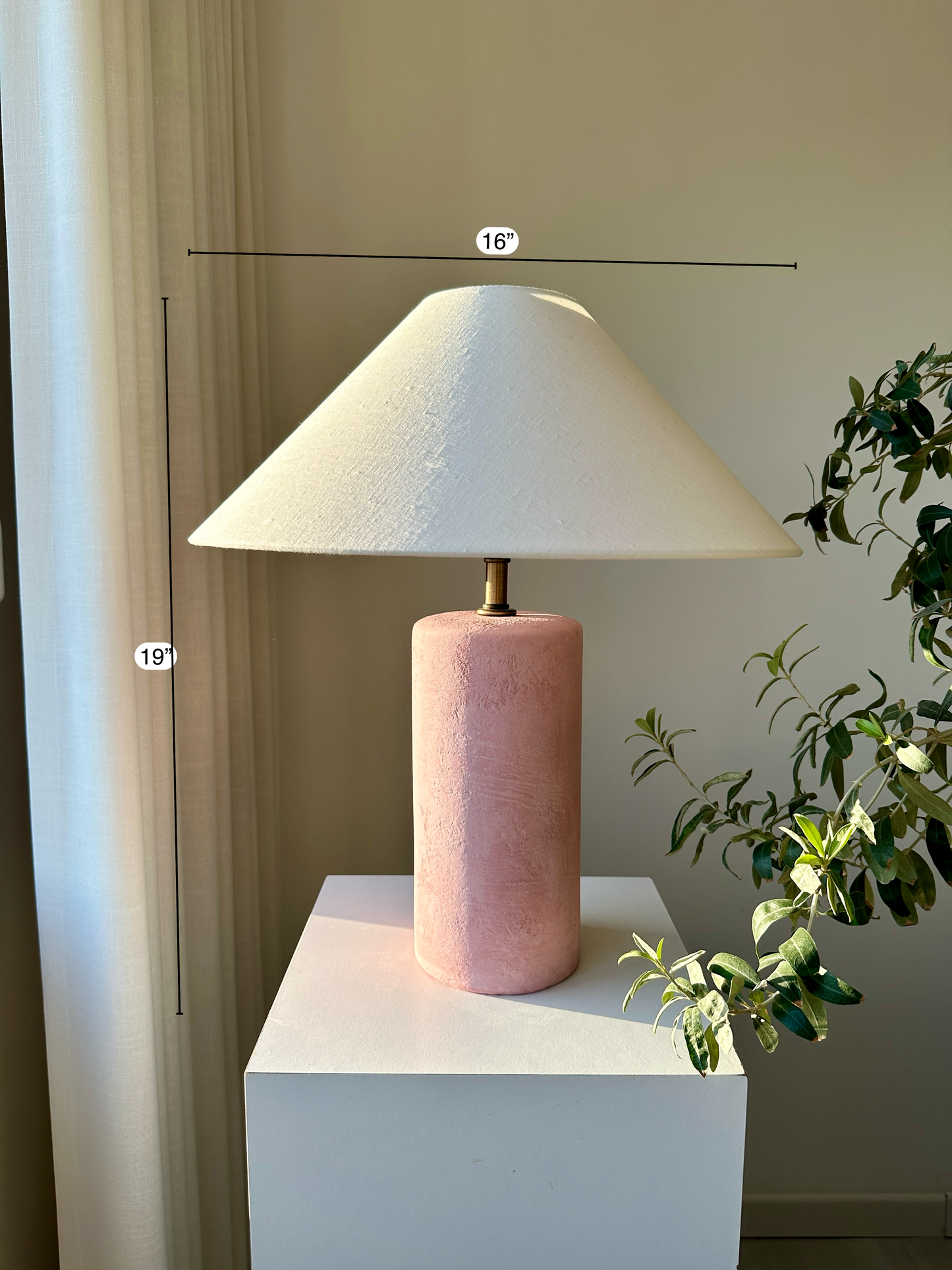 Lola Unglazed Ceramic Textured Table Lamp