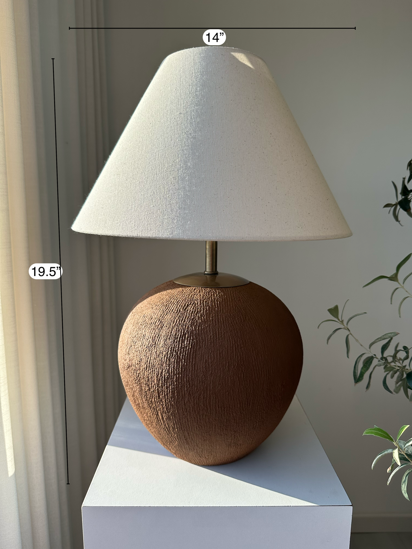 Utopia Unglazed Textured Ceramic Table Lamp