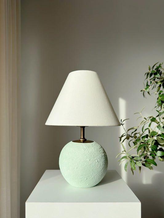 Olivió Green Unglazed Ceramic Textured Table Lamp