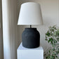 Noir Unglazed Textured Ceramic Table Lamp