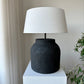 Noir Unglazed Textured Ceramic Table Lamp