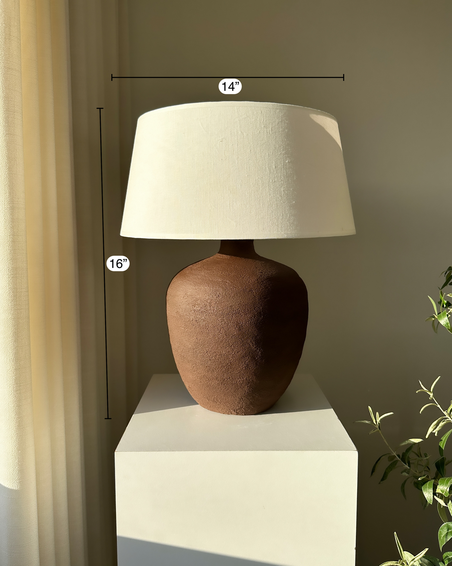 Scarlett Unglazed Textured Ceramic Table Lamp