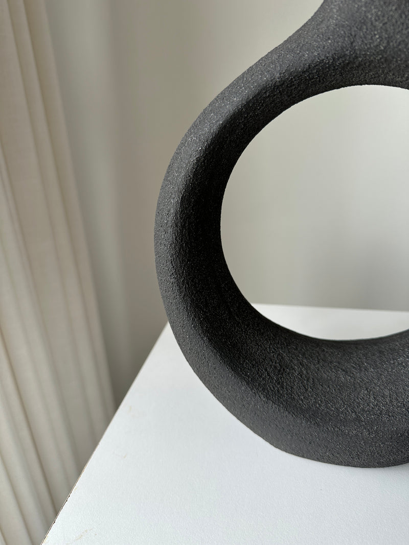 Donna Black Wabi Sabi Textured Sculpture