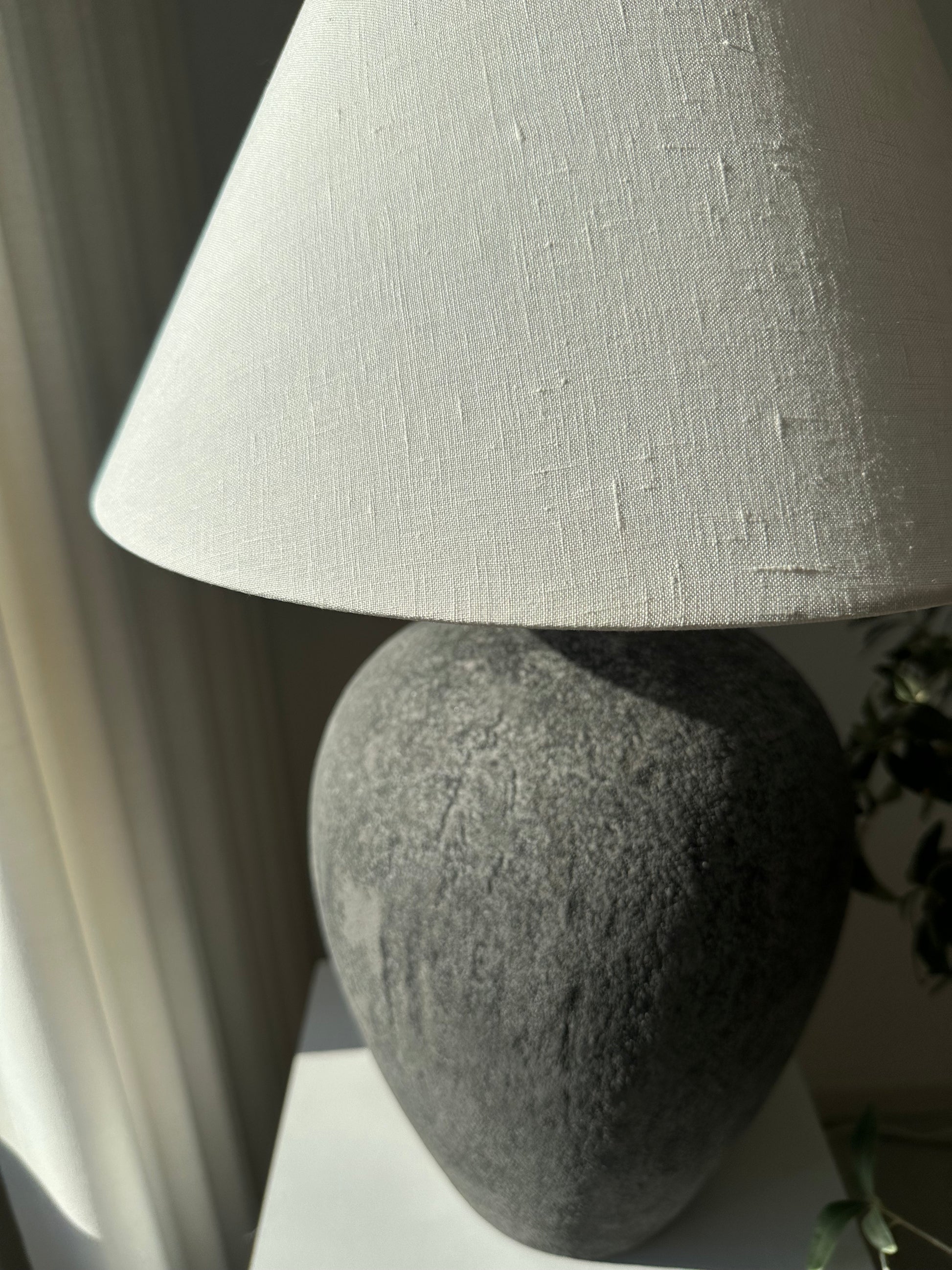 Blair Pottery Lamp with Linen Shade