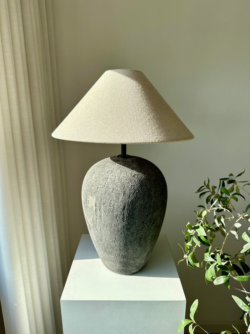 Blair Pottery Lamp with Linen Shade