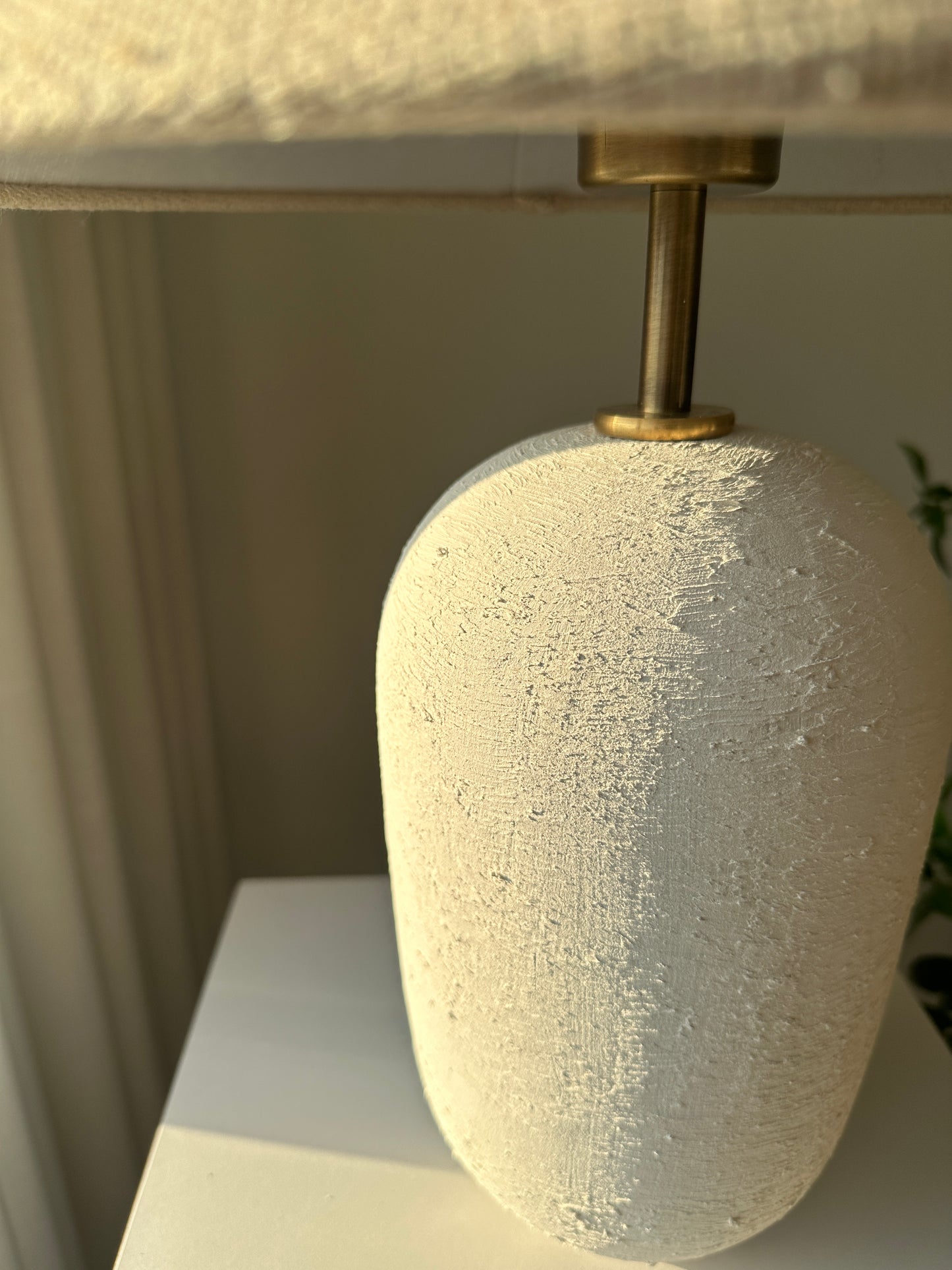 Luna Unglazed Ceramic Textured Table Lamp