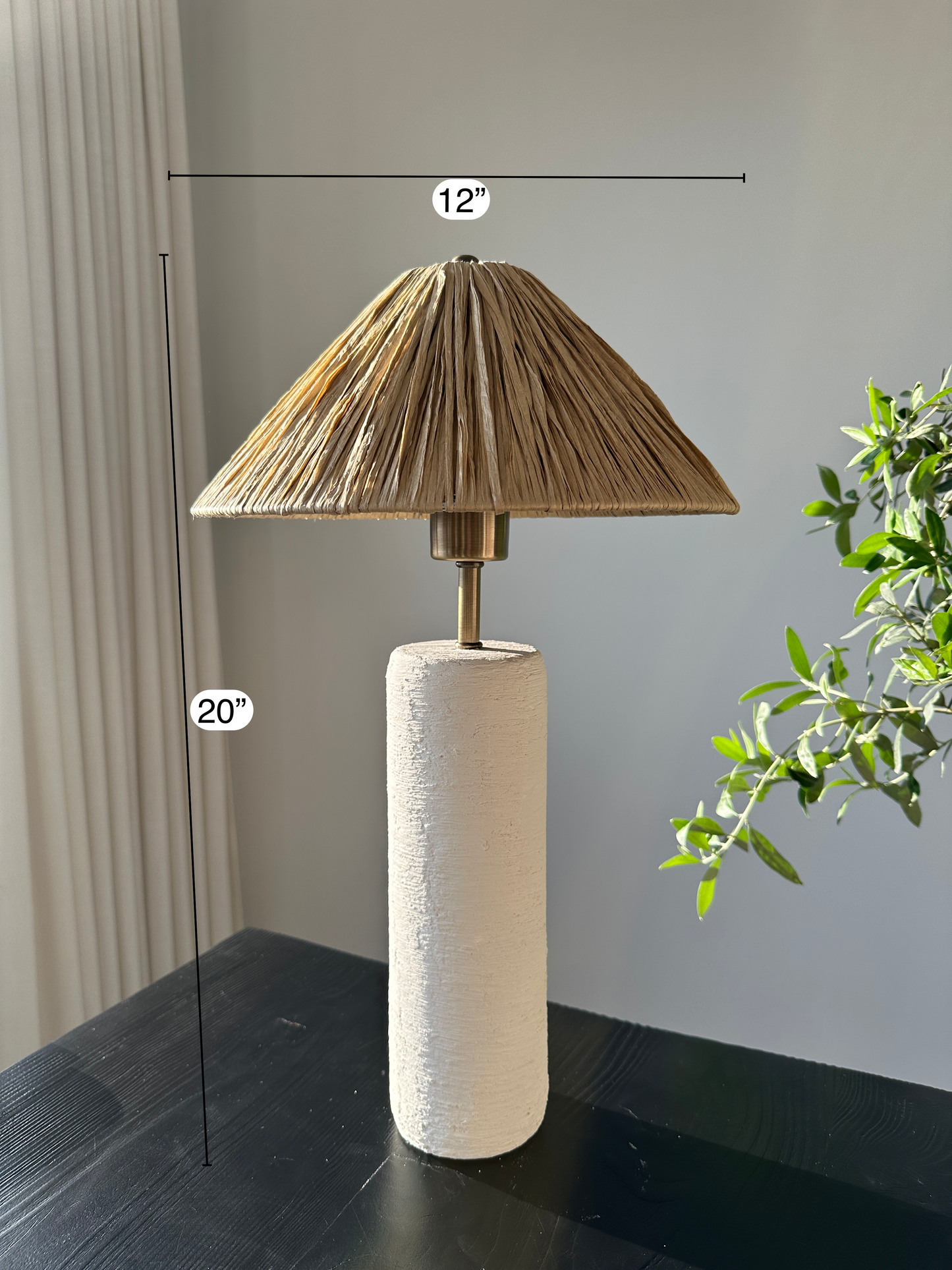 Annie Unglazed Ceramic Textured Table Lamp