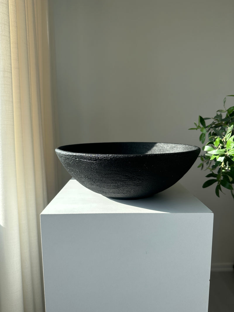 Anima Gray Unglazed Handmade Ceramic Bowl