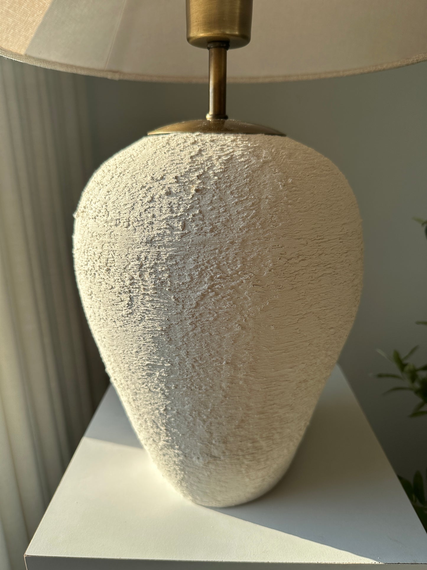 Bella XL Size Unglazed Ceramic Textured Table Lamp