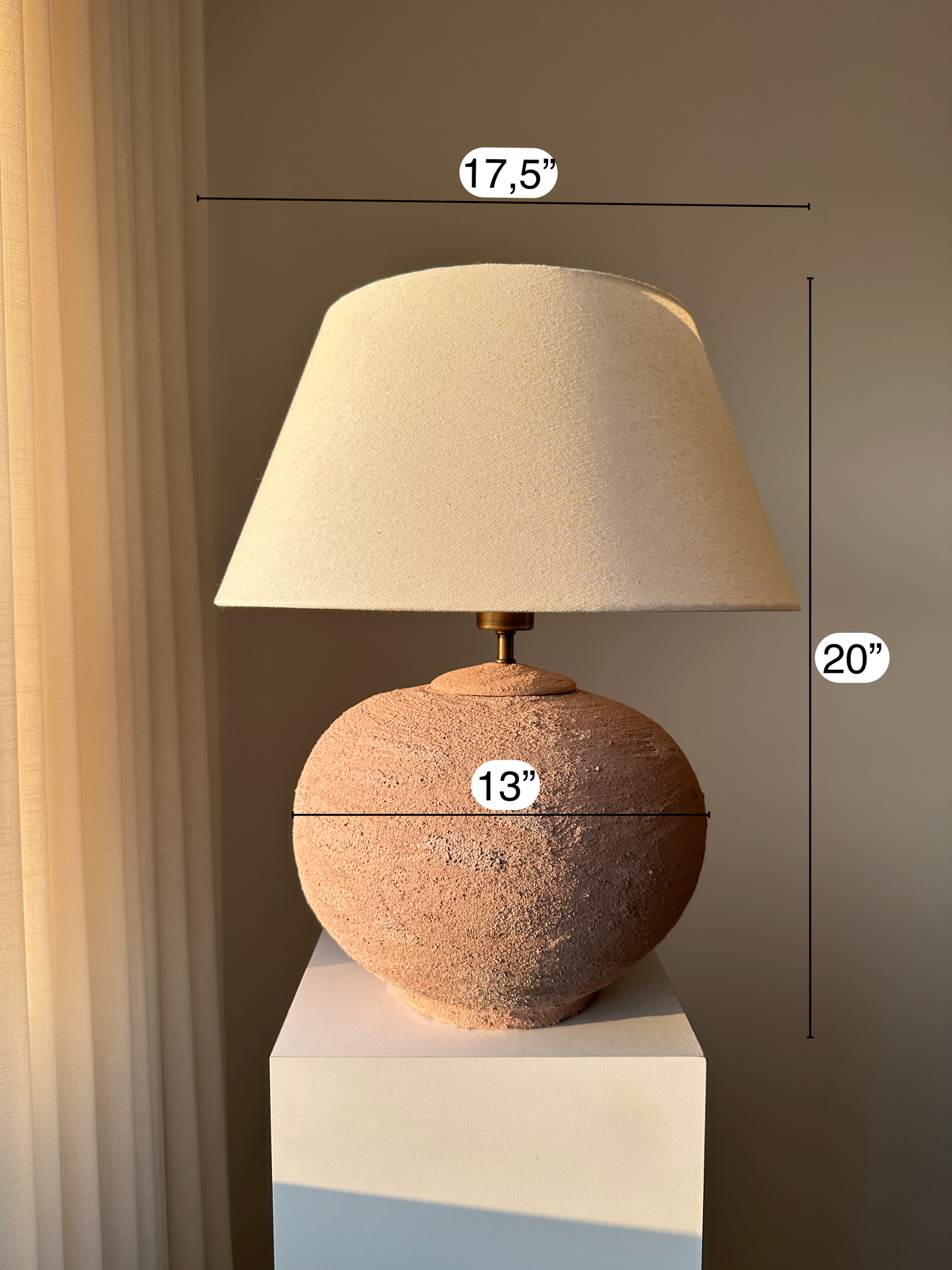 Earth Unglazed Textured Ceramic Table Lamp