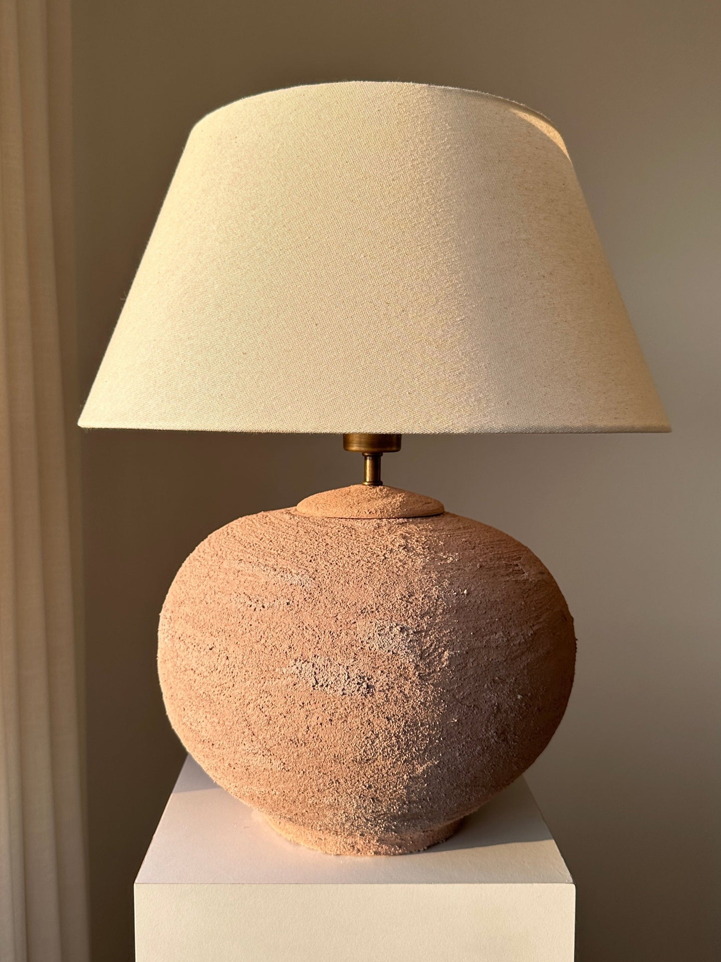 Earth Unglazed Textured Ceramic Table Lamp