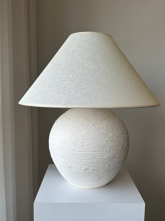 Tina XL SIZE Unglazed Ceramic Textured Table Lamp