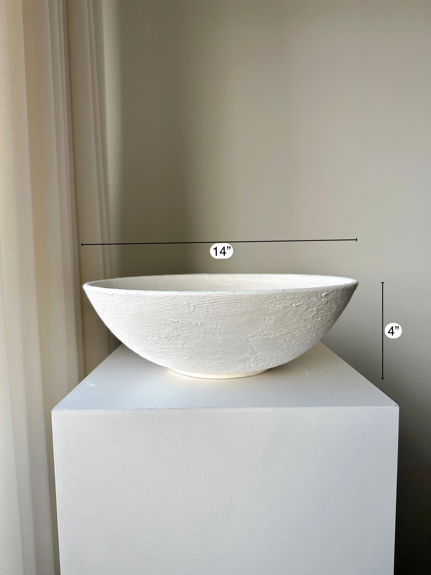 Anima Unglazed Ceramic Textured Bowl