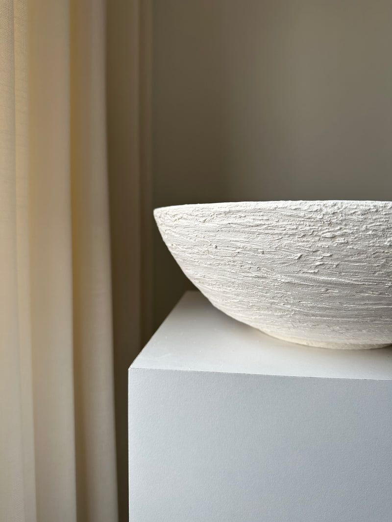 Anima Gray Unglazed Handmade Ceramic Bowl